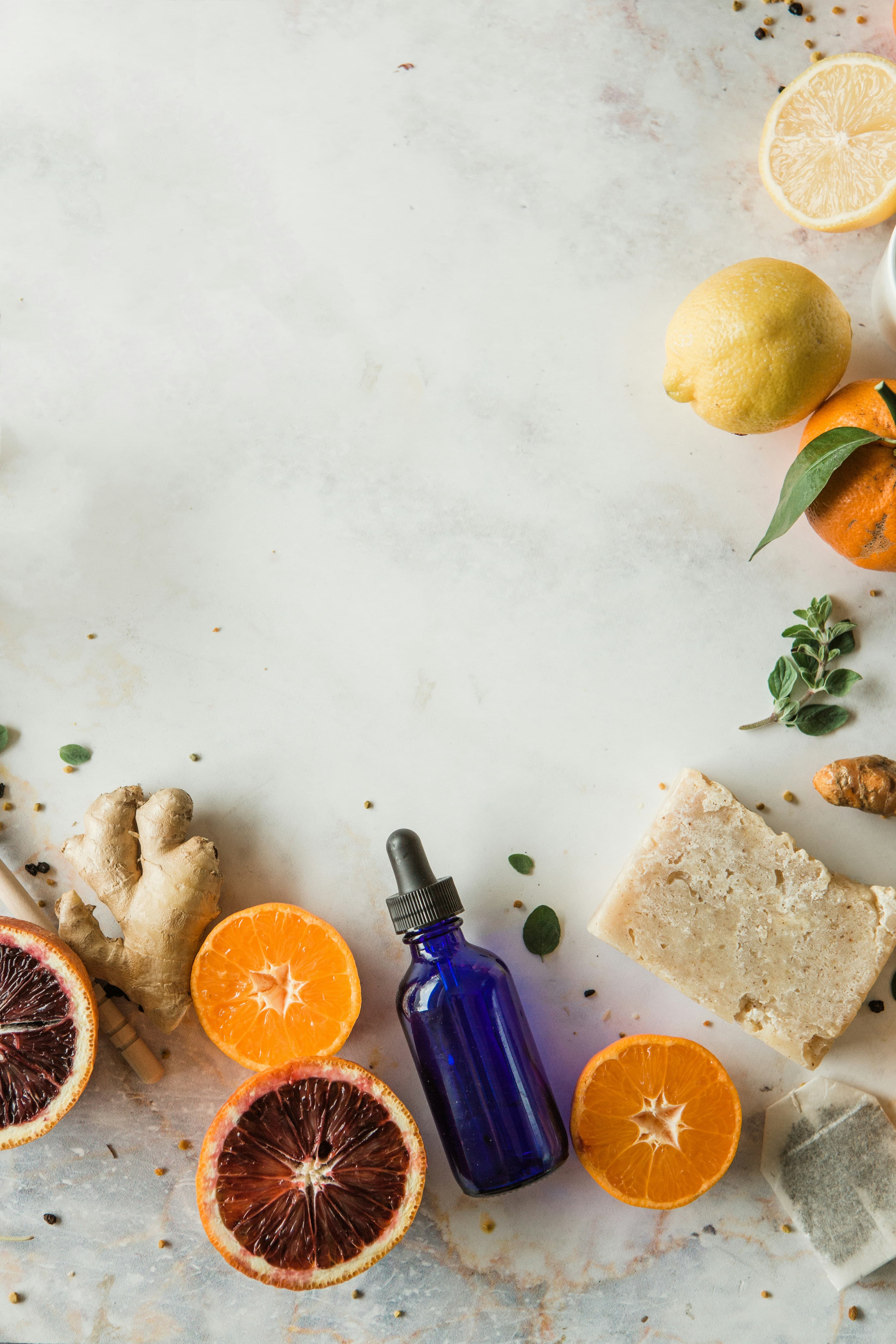 Fresh citrus and botanical oils — environmental medicine and detox